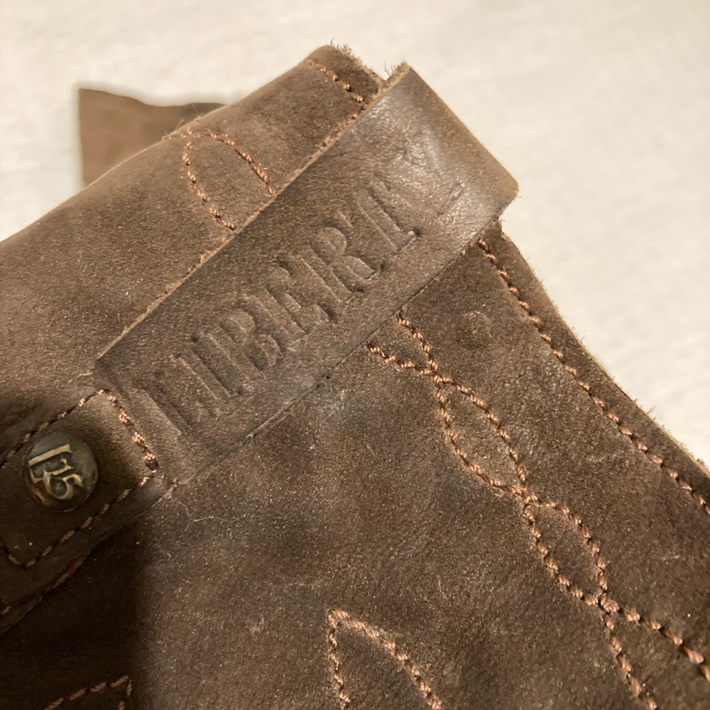 Liberty Suede Western Side Zip Knee Boots Womens Size 6 Brown